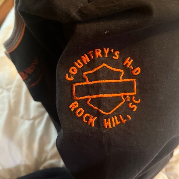 Vintage Harley Davidson Augusta GA Embroidered Long Sleeve Shirt XL - Picture 3 of 3